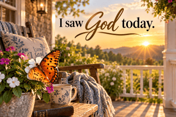 I saw God today butterfly