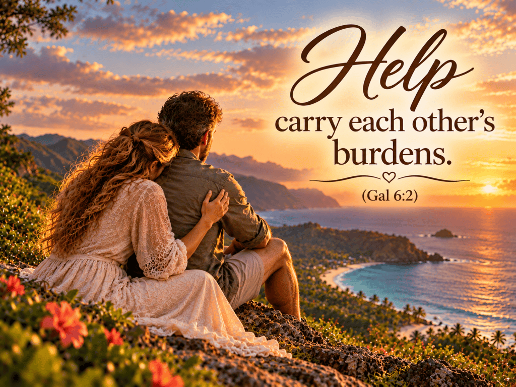 help carry each others burdens-galatians 6-2